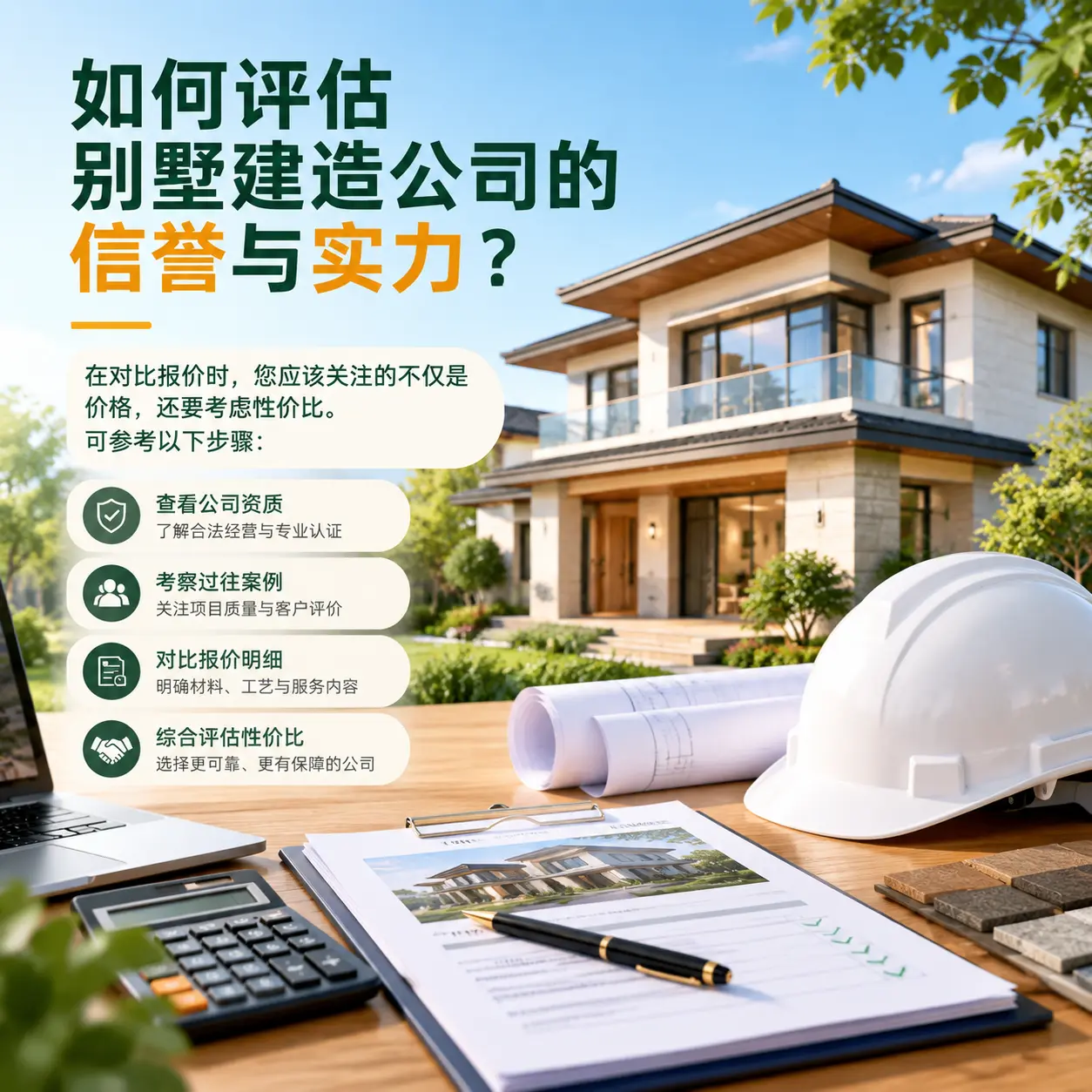 如何评估 水城 别墅建造公司的信誉与实力?