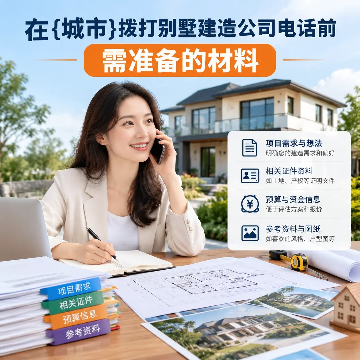 在水城拨打别墅建造公司电话前需准备的材料