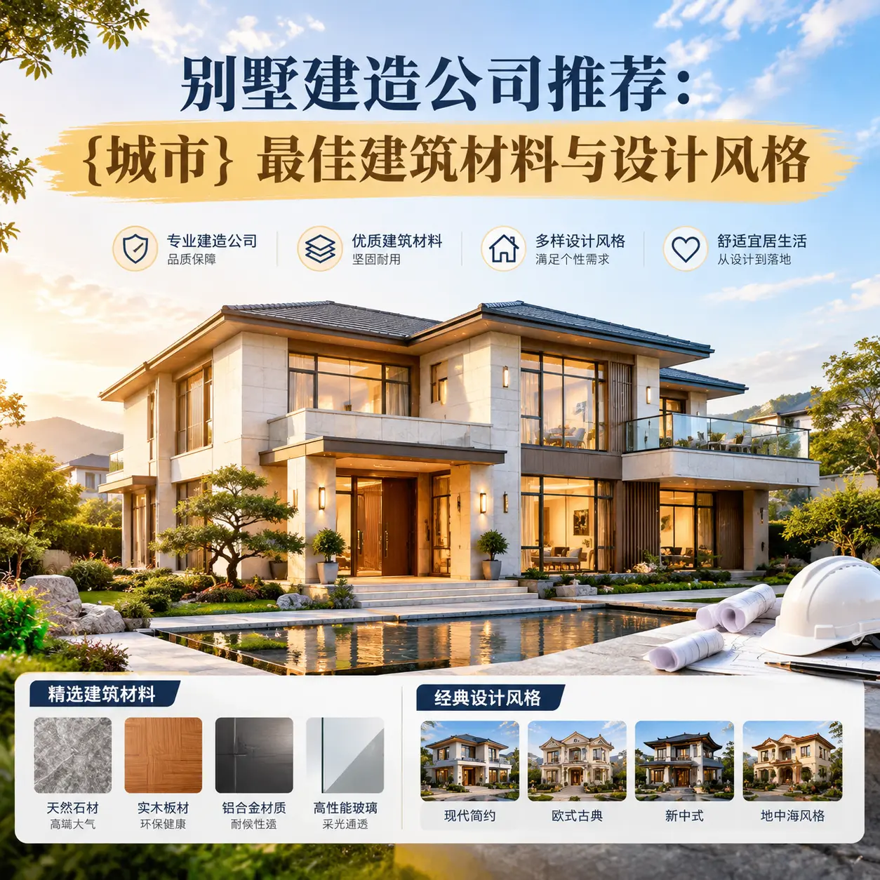 别墅建造公司推荐： 水城 最佳建筑材料与设计风格